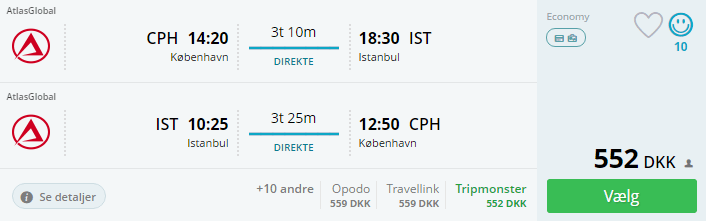 Flybilletter til Istanbul i Tyrkiet