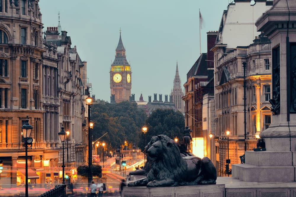 Trafalgar Square i London