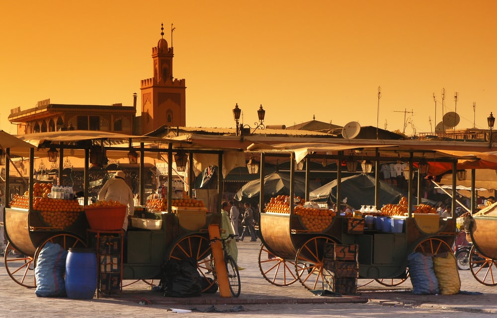 Djema-el-Fna markedet - Marrakech i Marokko
