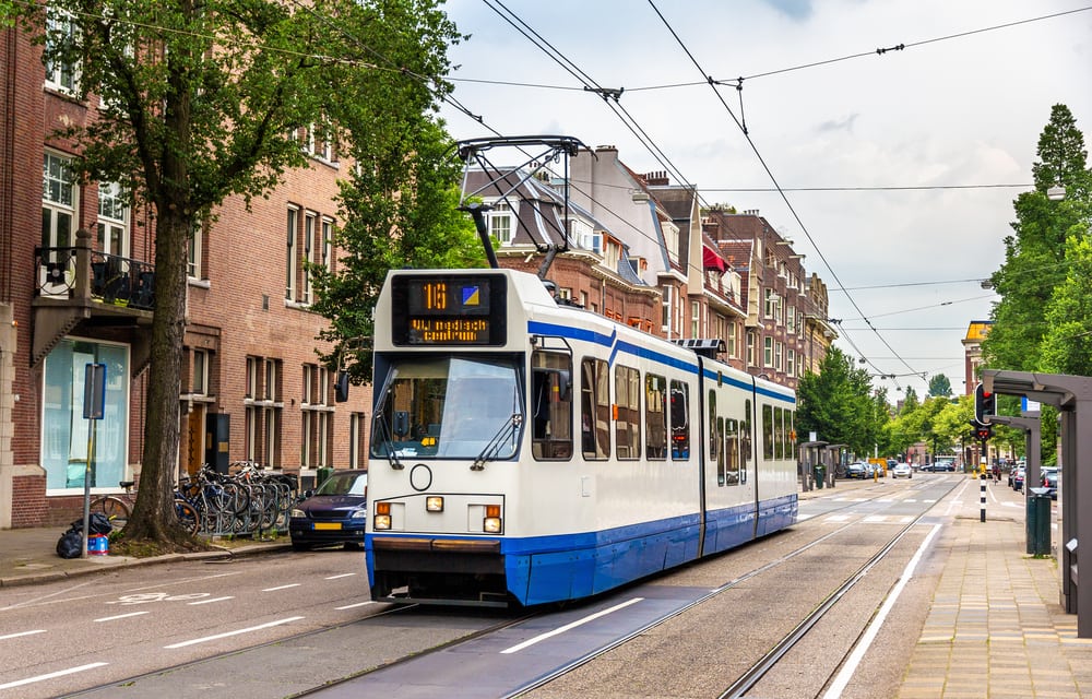Sporvogn - Amsterdam i Holland