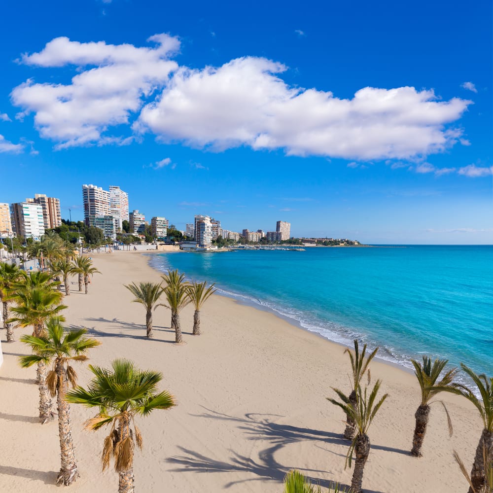San Juan stranden - Alicante i Spanien