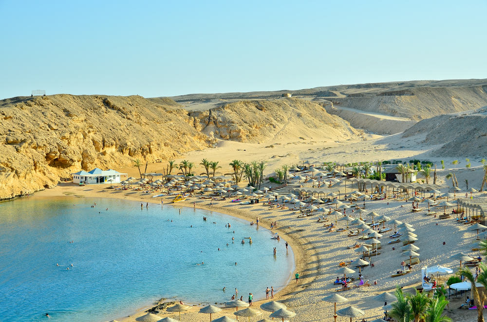 Tropisk strand - Hurghada i Egypten