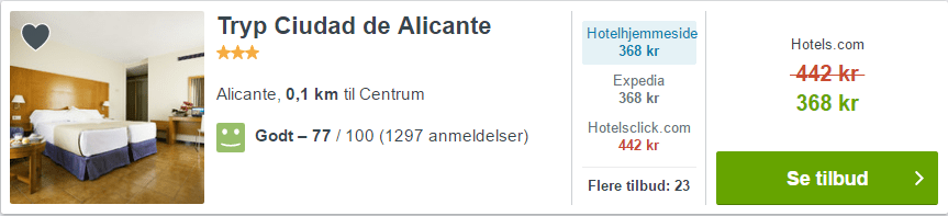 Hotel i Alicante i Spanien