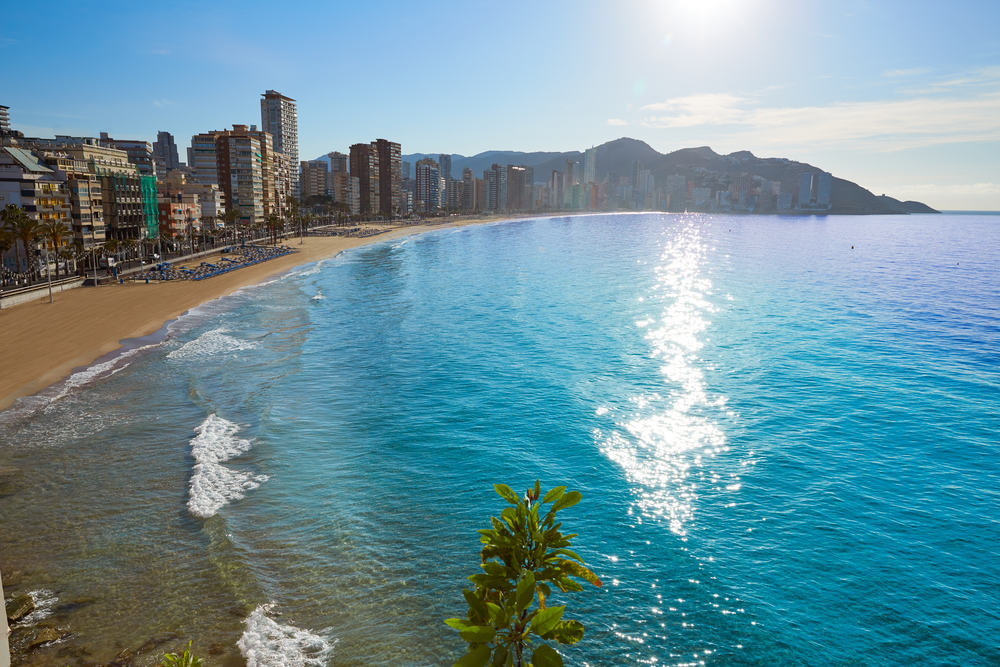 Benidorm Levante stranden - Alicante i Spanien