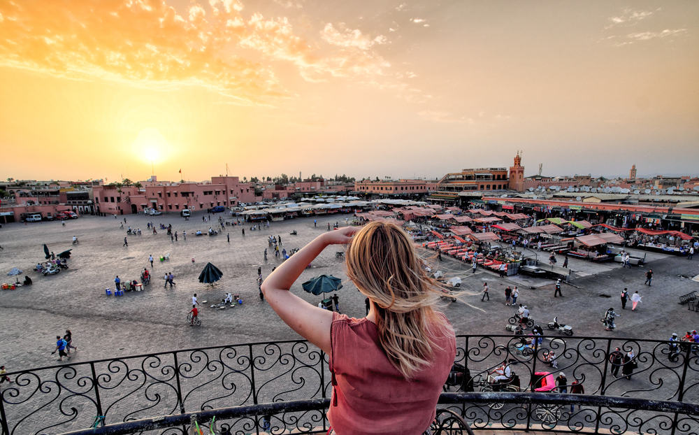 Jamaa el-Fna markedet - Marrakech i Marokko