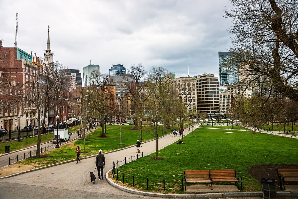 Boston Common Public Park - Boston i Massachusetts - USA