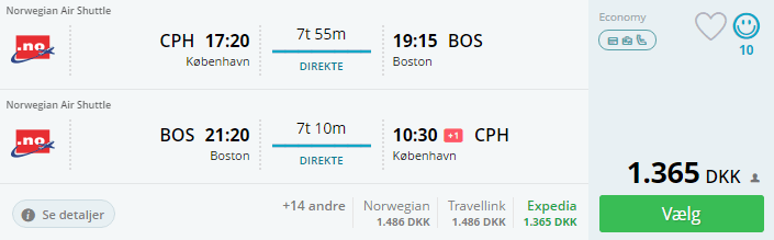 Billige flybilletter til Boston i USA