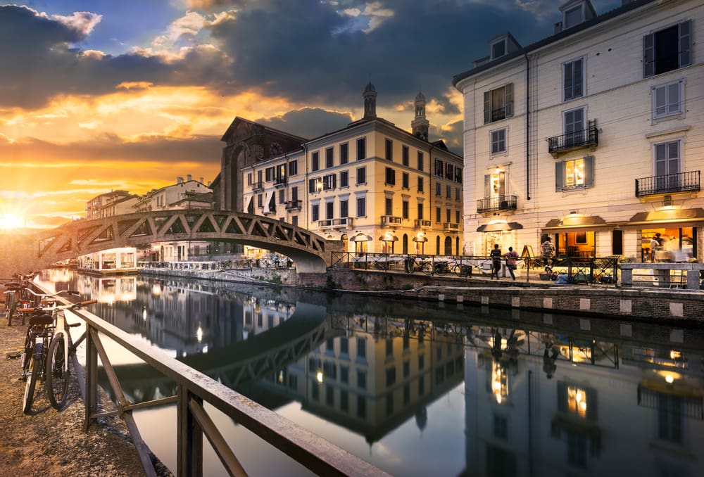 Naviglio Grande kanalen - Milano i Italien