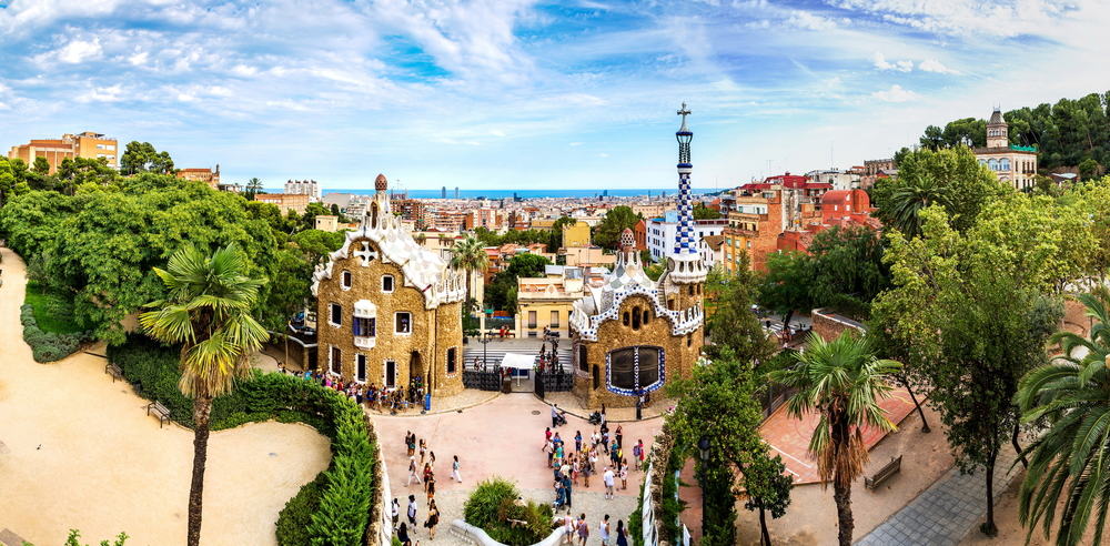 Park Guell - Barcelona i Spanien