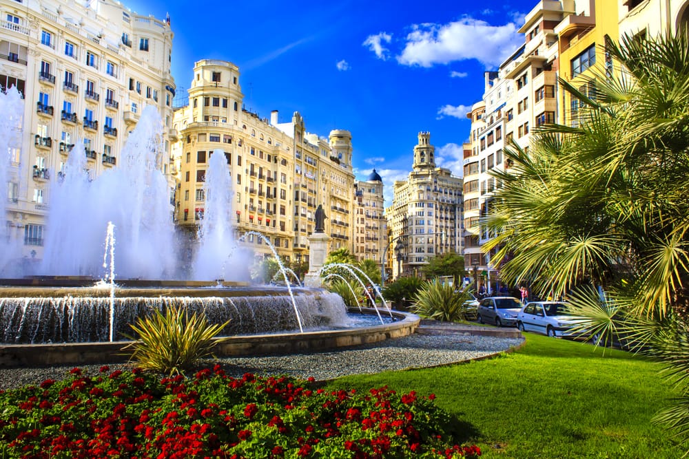 Plaza del Ayuntamiento i Valencia - Spanien