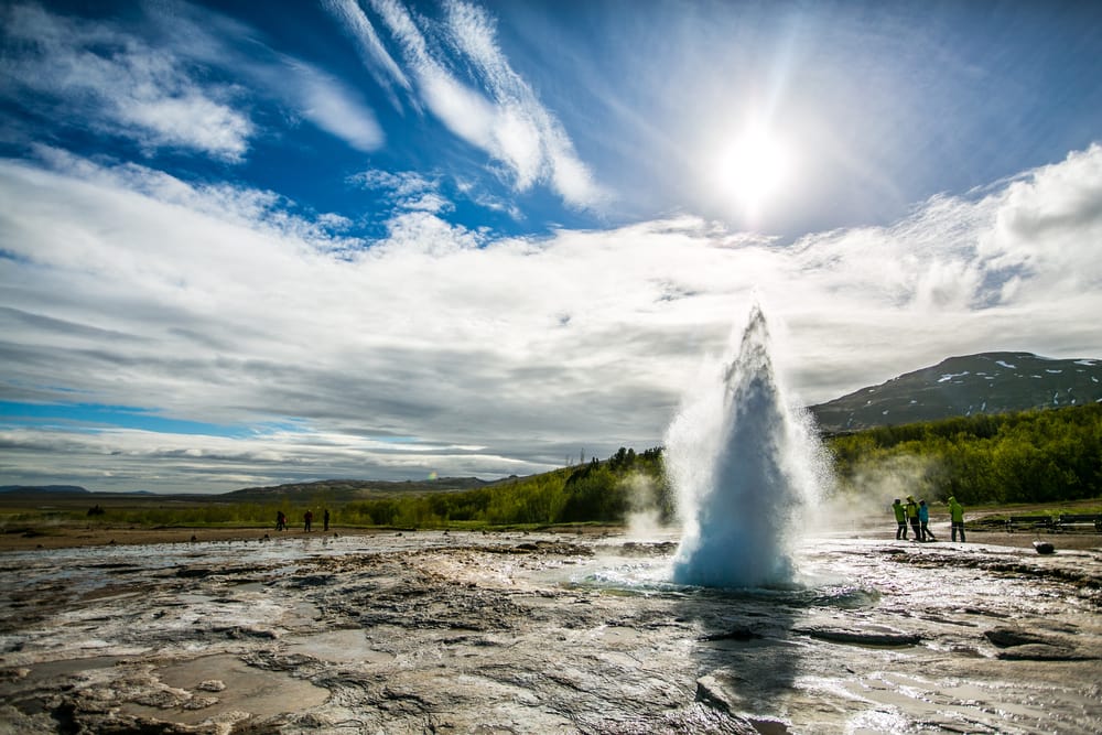 Strokkur gejseren på Island