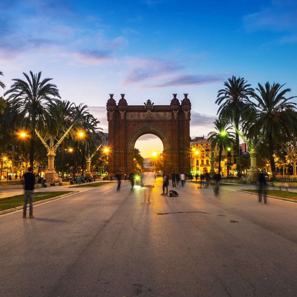 Triumfbuen i Barcelona - Spanien