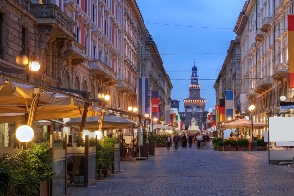 Via Dante - Milano i Italien