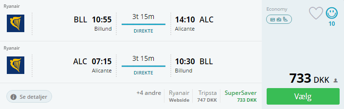 Flybilletter til Alicante i Spanien