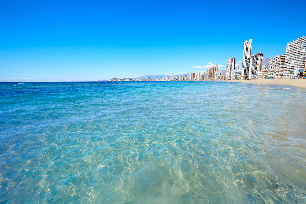 Benidorm Levante stranden - Alicante i Spanien