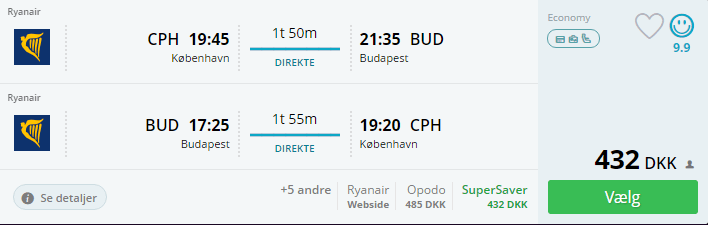 Flybilletter til Budapest i Ungarn