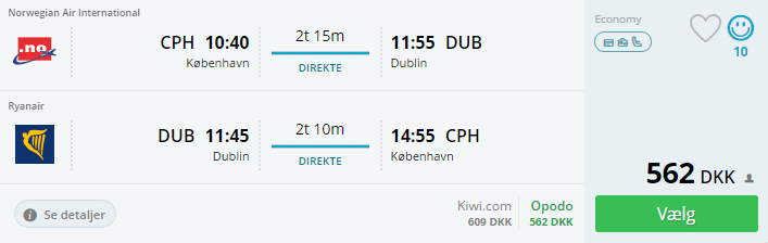 Flybilletter til Dublin i Irland