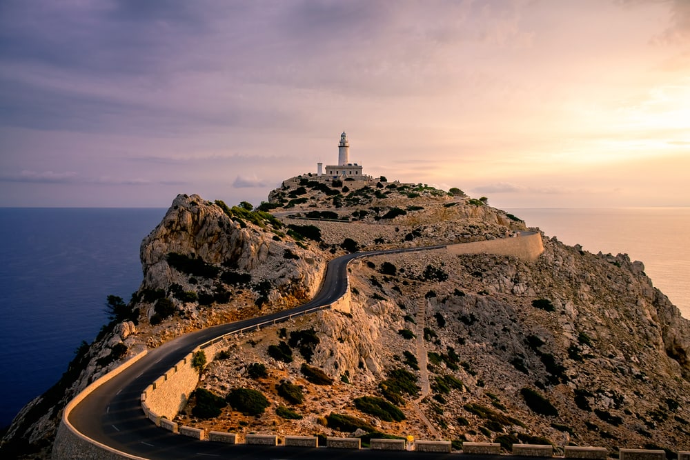 Fyrtårrn ved Cape Formentor - Mallorca i Spanien