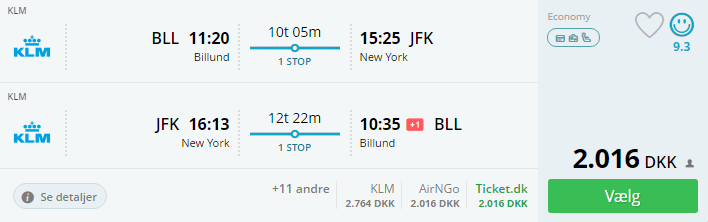 Billige flybilletter til New York City