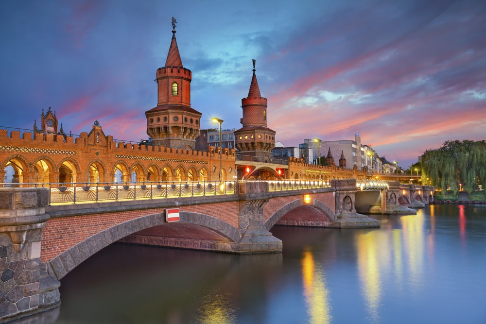 Oberbaum broen - Berlin i Tyskland