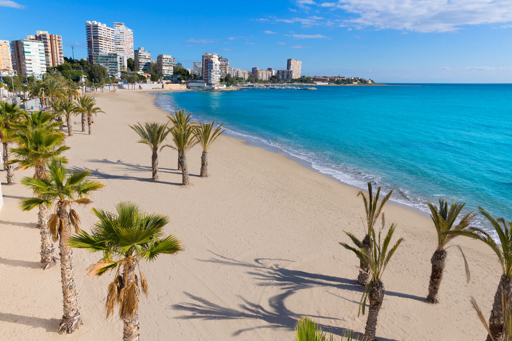 San Juan stranden - Alicante i Spanien