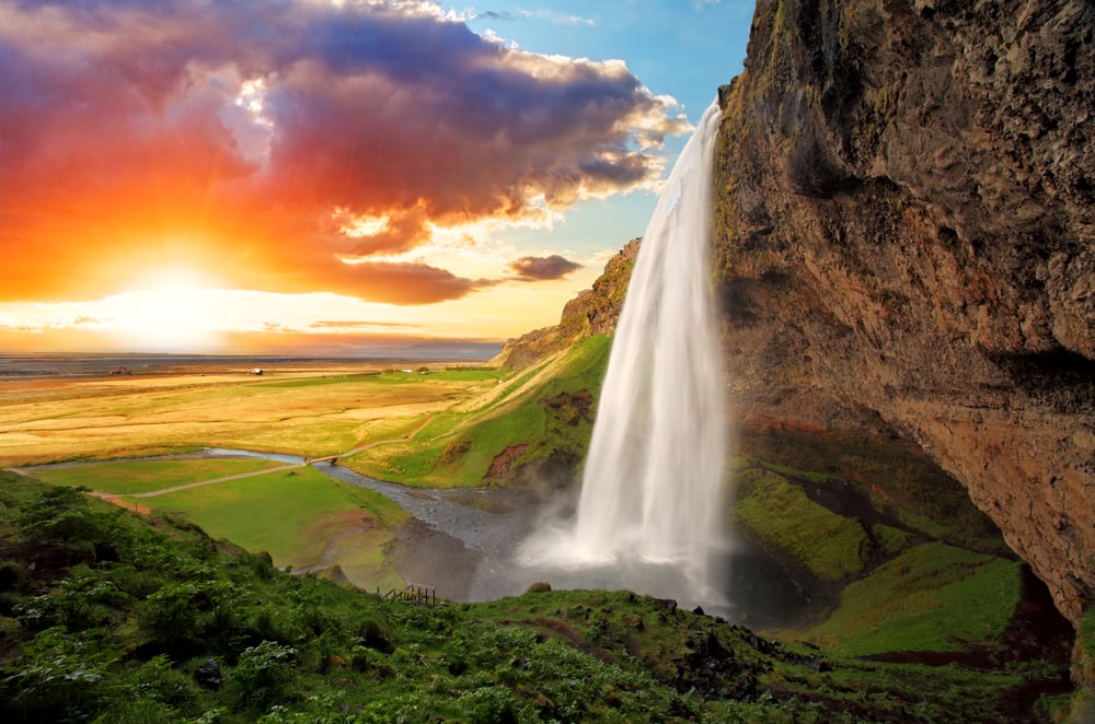 Seljalandsfoss vandfaldet - Island
