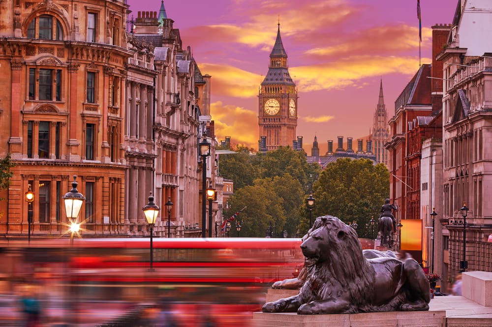 Trafalgar Square - London i England