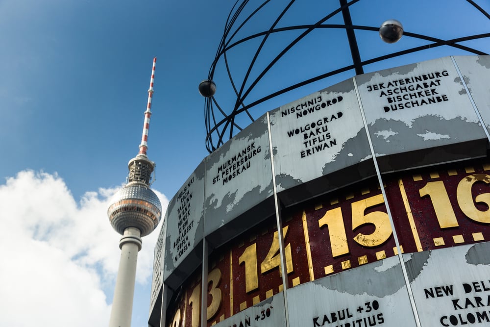 Verdensuret på Alexander Platz - Berlin i Tyskland