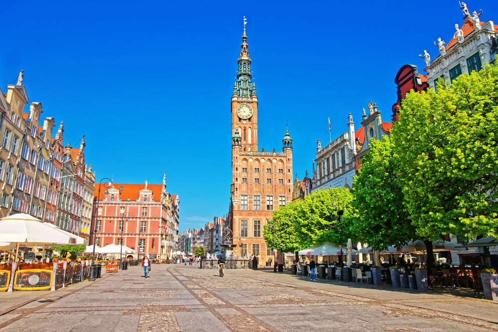 Dlugi Targ pladsen - Gdansk i Polen
