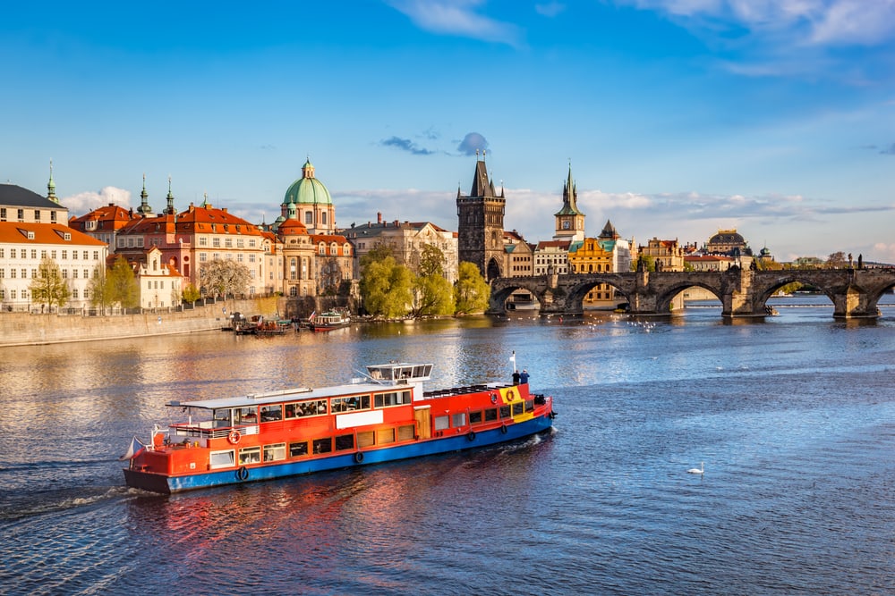 Vltava floden - Prag i Tjekkiet