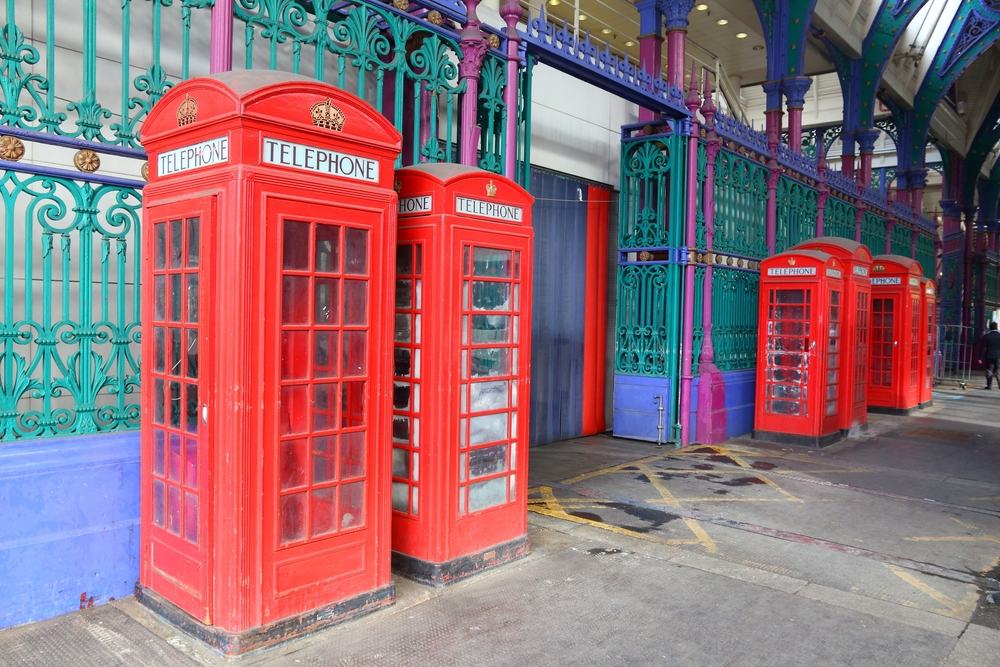 Røde telefonbokse - London i England