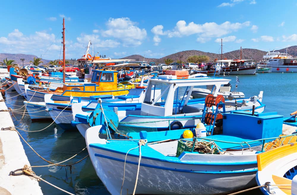 Fiskerbåde i Elounda - Kreta i Grækenland