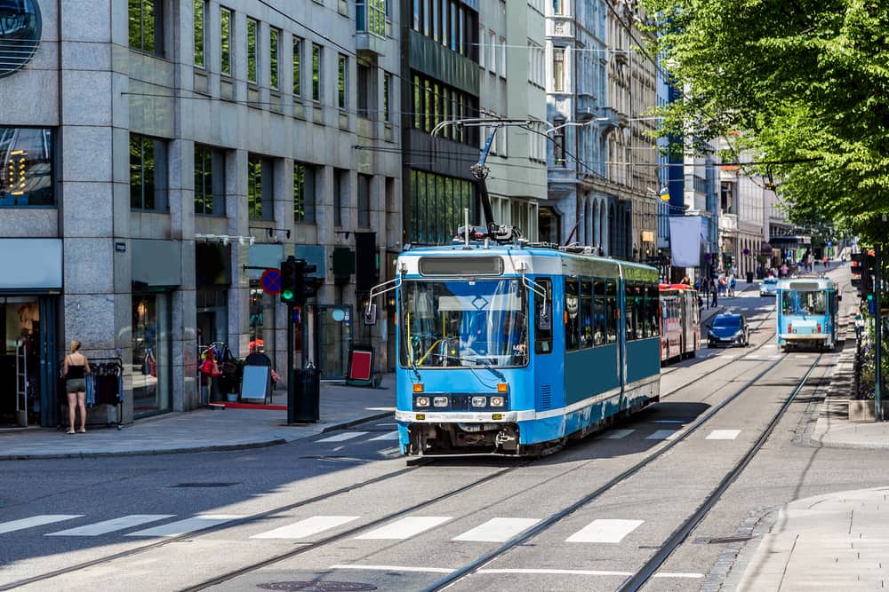 Moderne sporvogn i Oslo - Norge