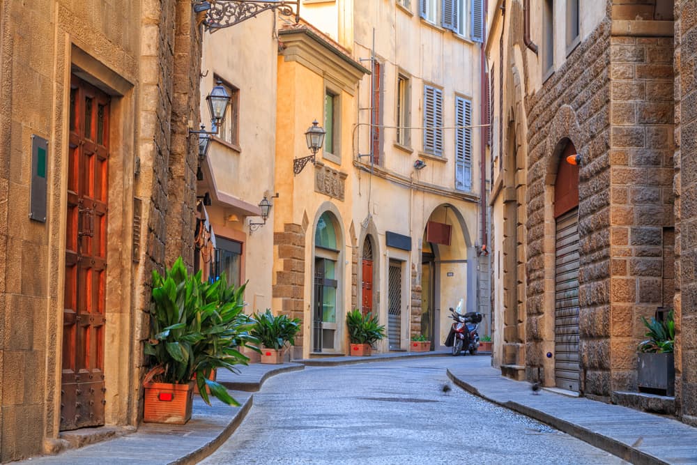 Smal gade i Firenze - Toscana i Italien