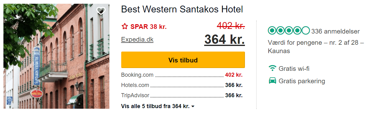 Best Western Santakos Hotel - Kaunas i Litauen