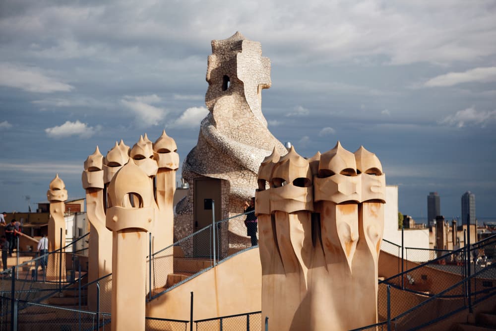 Skulpturer af Gaudi - Barcelona i Spanien