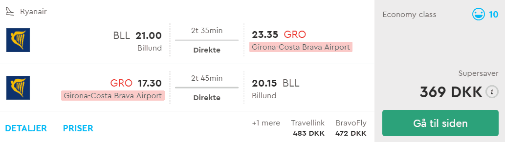 Billige flybilletter fra Billund til Barcelona