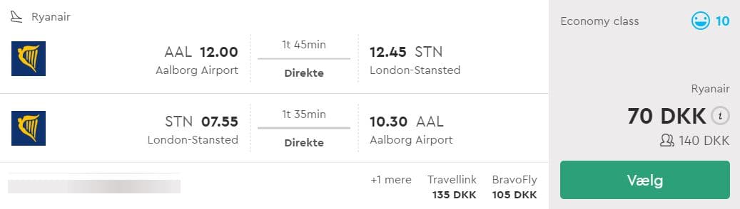 Billige flybilletter til London
