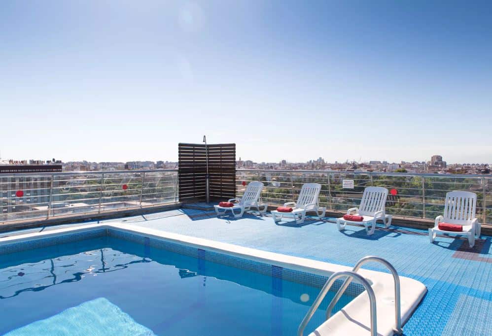 Expo Hotel Valencia - Pool på taget