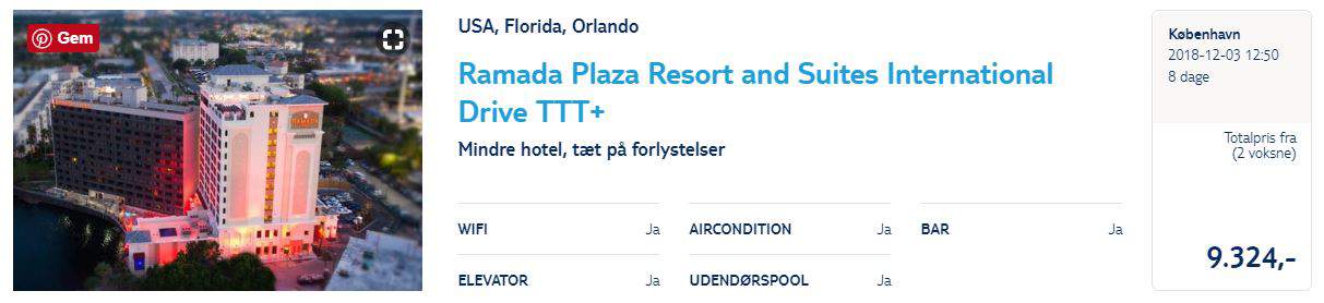Pakkerejse til Orlando i Florida
