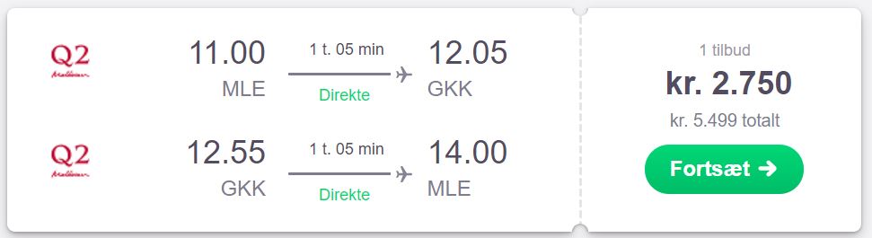 Indenrigsfly til Hulhumale