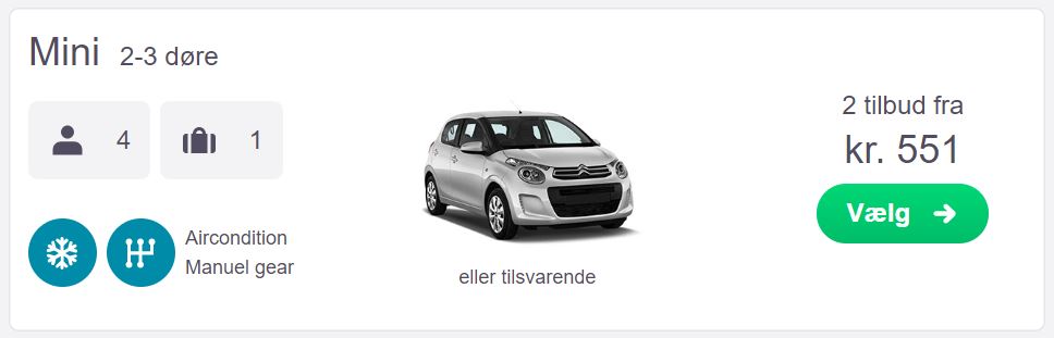 Lejebil på Korfu