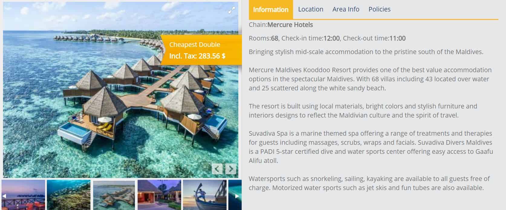 Mercure Maldives Kooddoo Resort