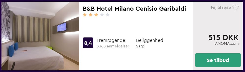B&B Hotel Milano Cenisio Garibaldi