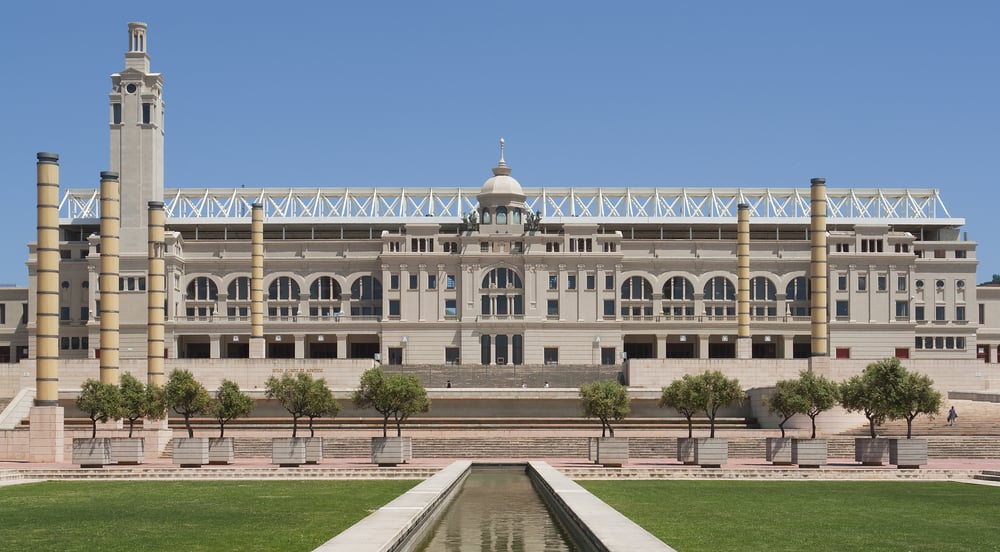 Det Olympiske Stadion - Barcelona i Spanien