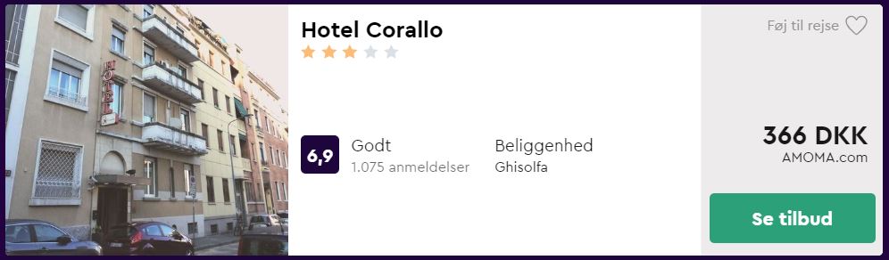 Hotel Corallo i Milano