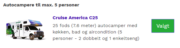 Leje af autocamper i USA