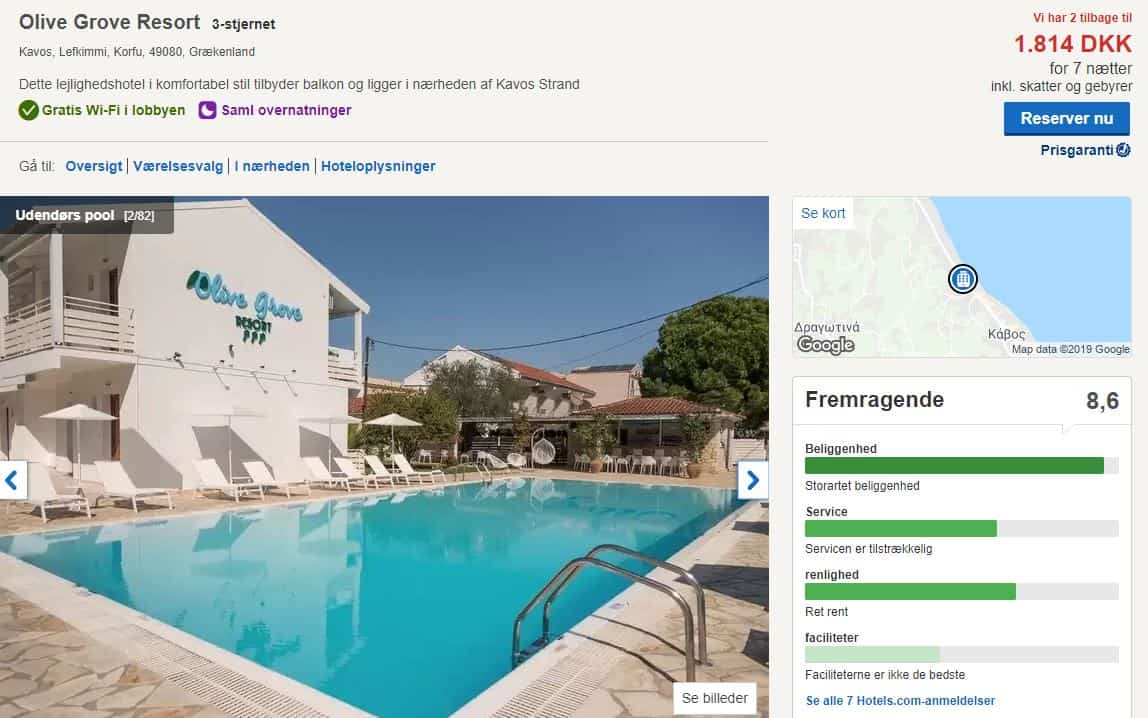 Olive Grove Resort på Korfu