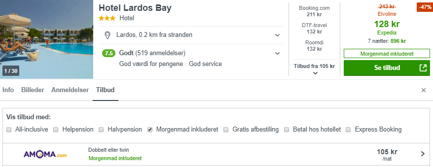 Hotel Lardos Bay - Rhodos i Grækenland