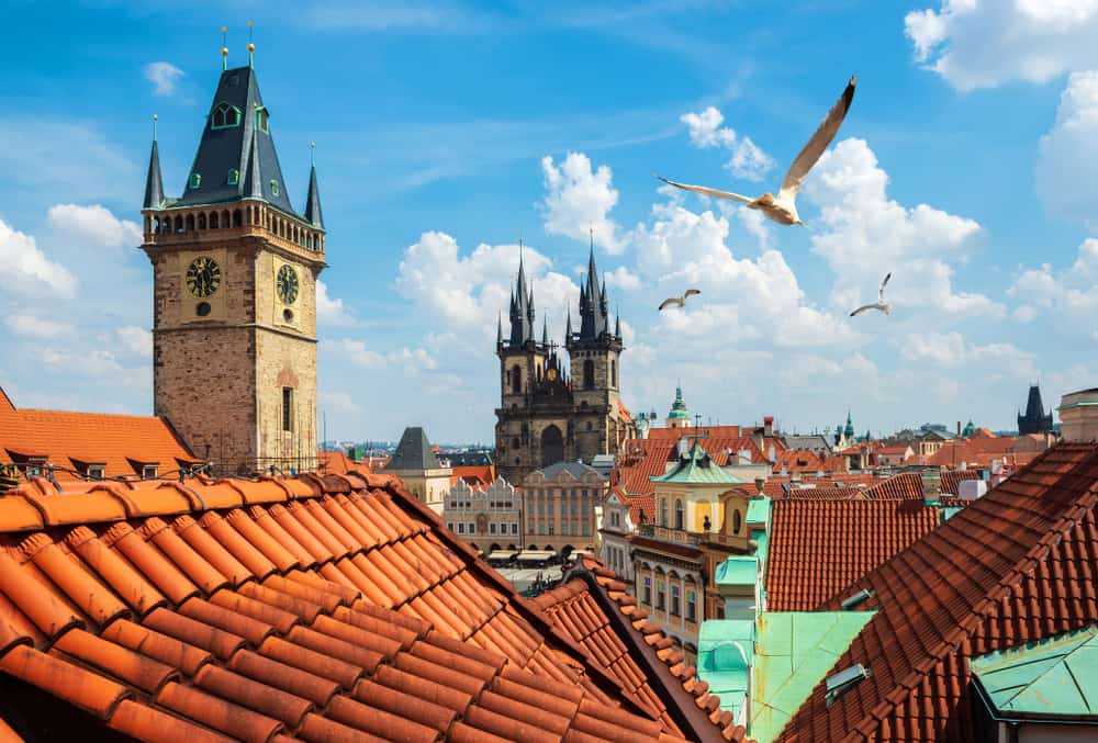 Udsigt over Prags tage i Tjekkiet